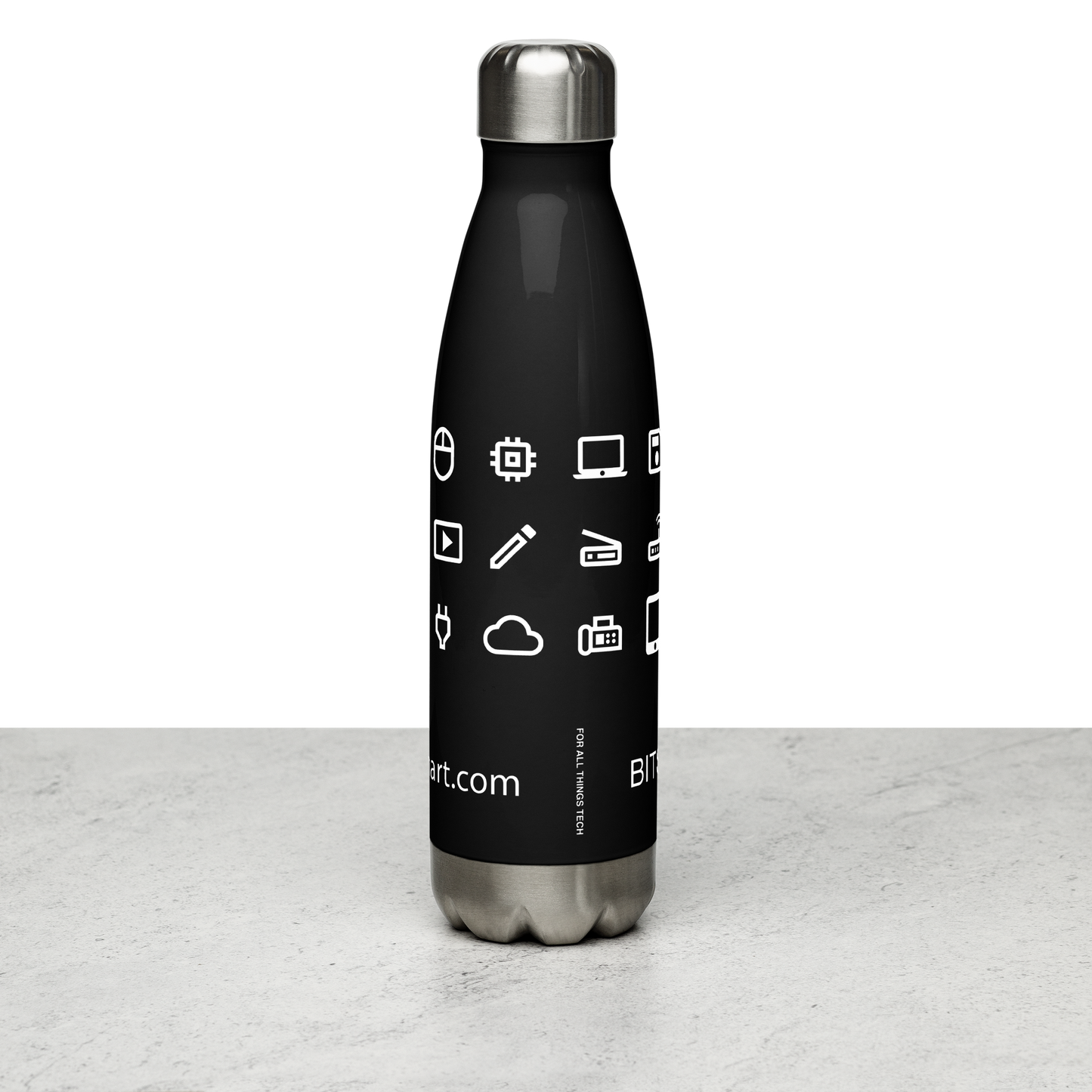 Stainless Steel Water Bottle — Black