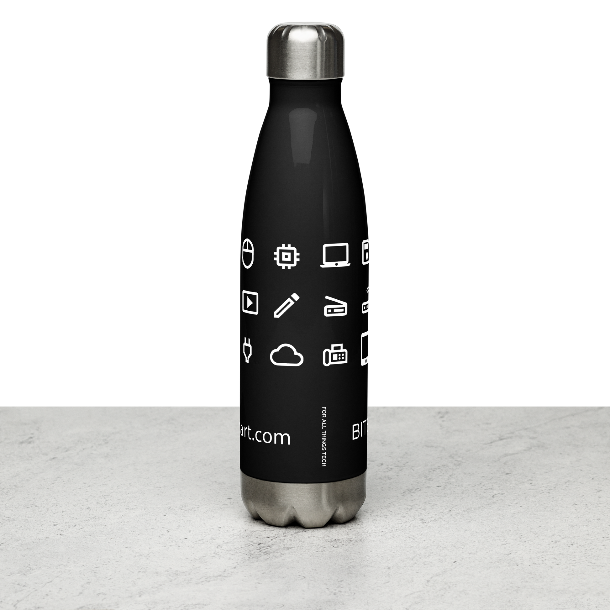 Stainless Steel Water Bottle — Black