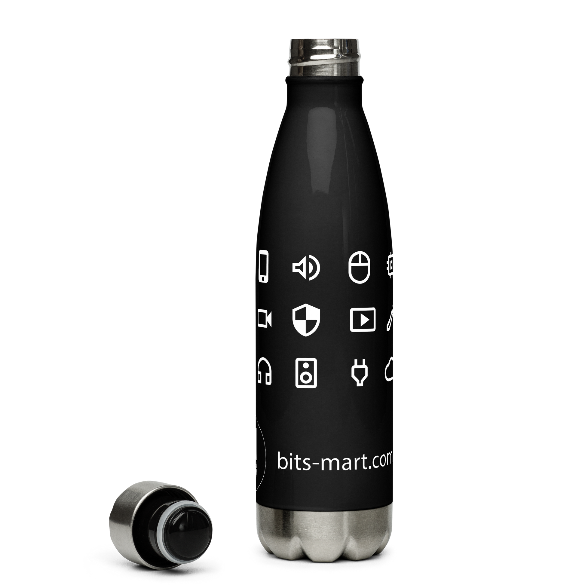 Stainless Steel Water Bottle — Black