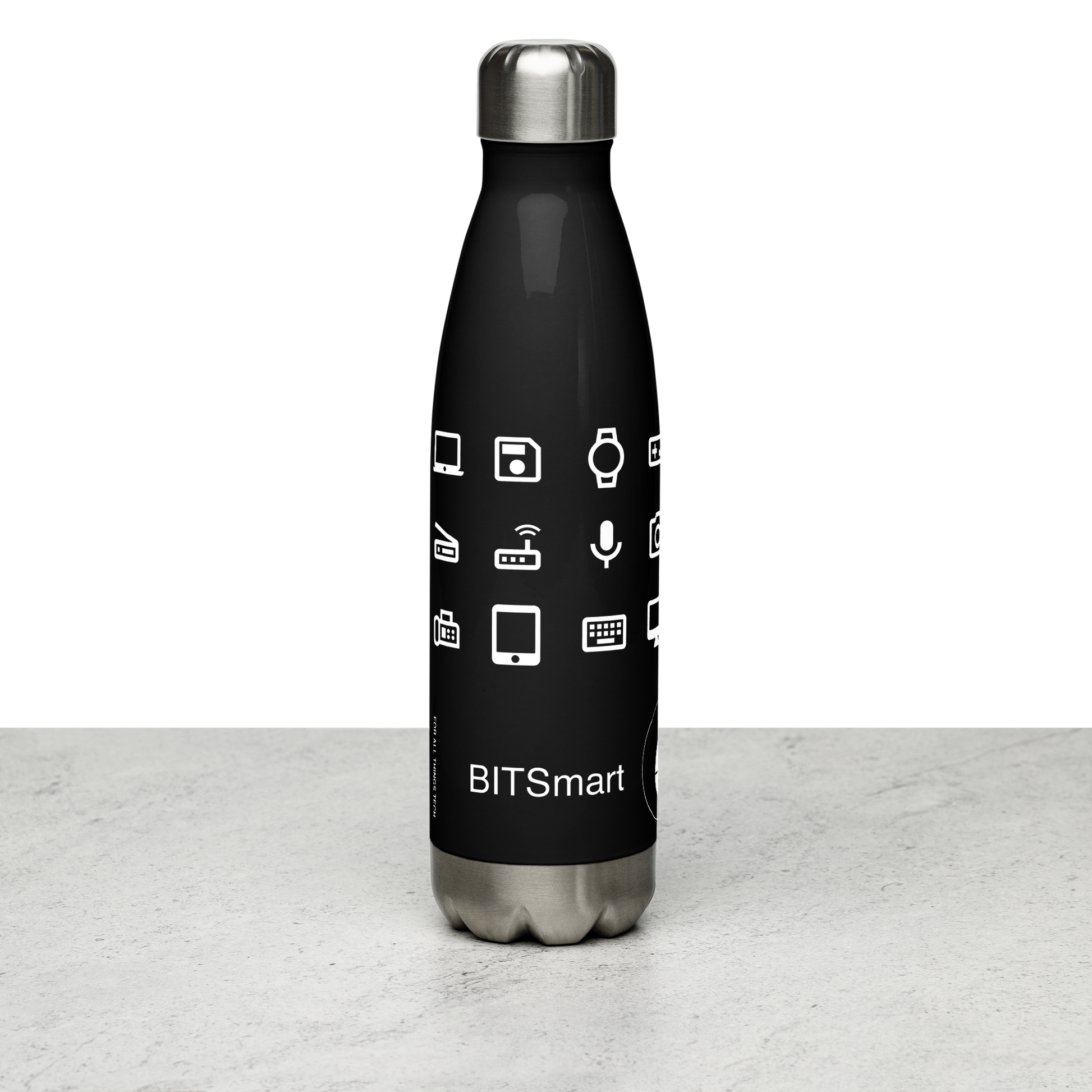 Stainless Steel Water Bottle — Black