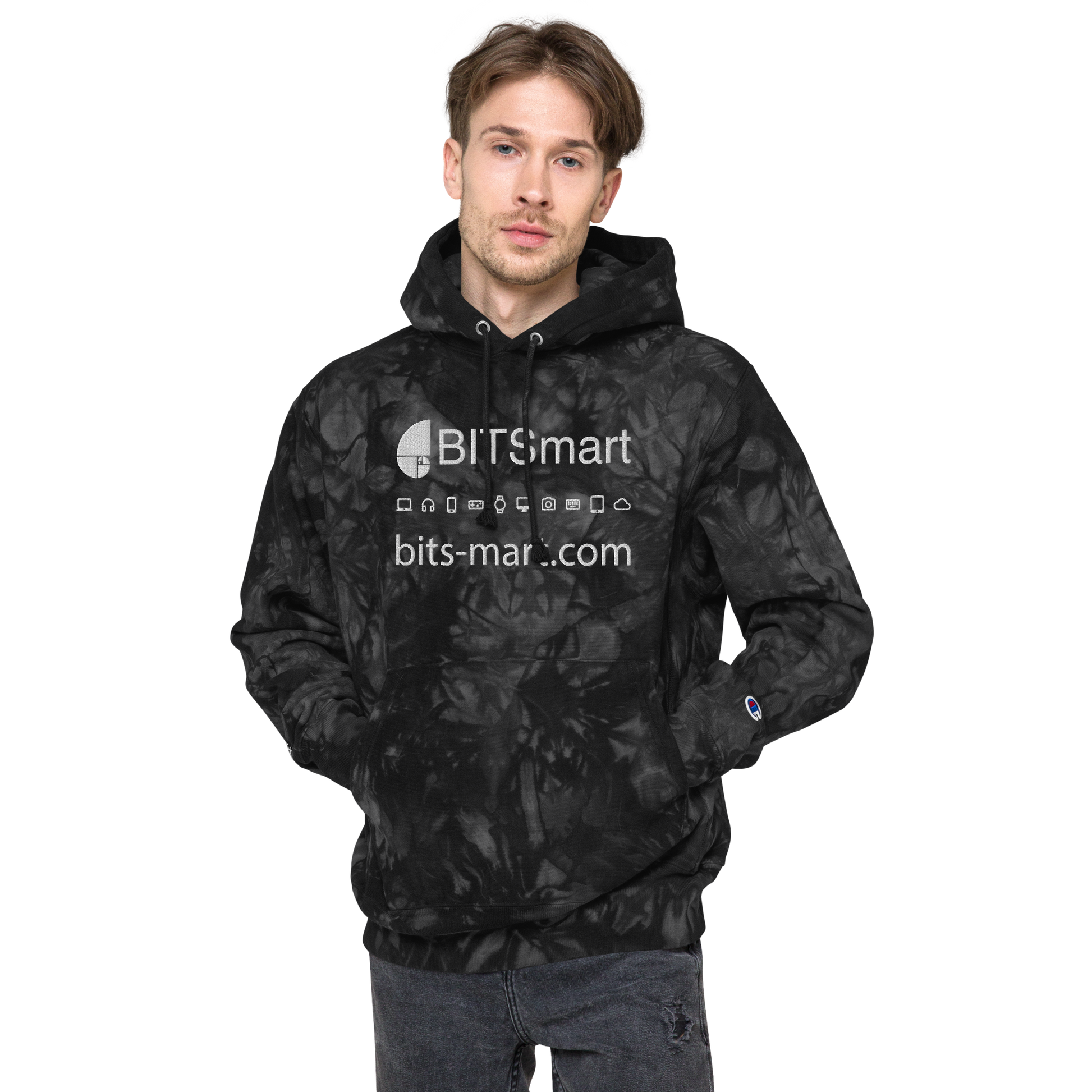 Unisex Champion hoodie — Black