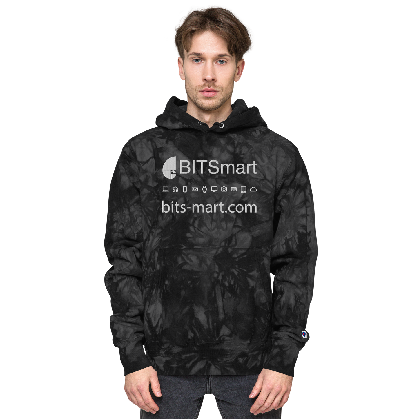 Unisex Champion hoodie — Black