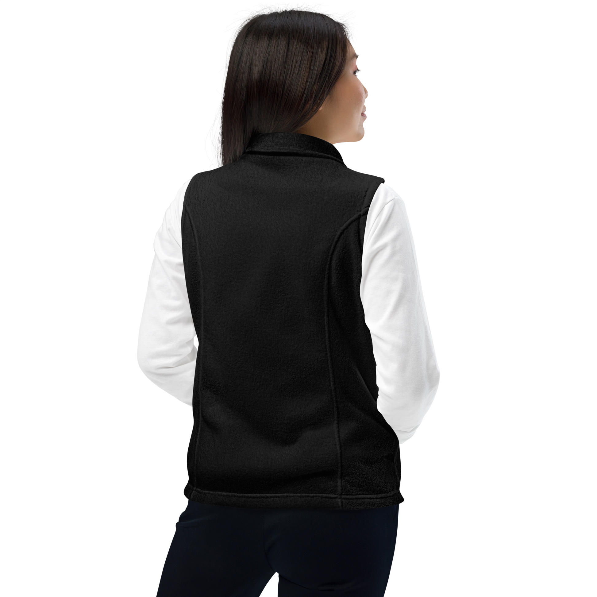 Women’s Columbia fleece vest — Black
