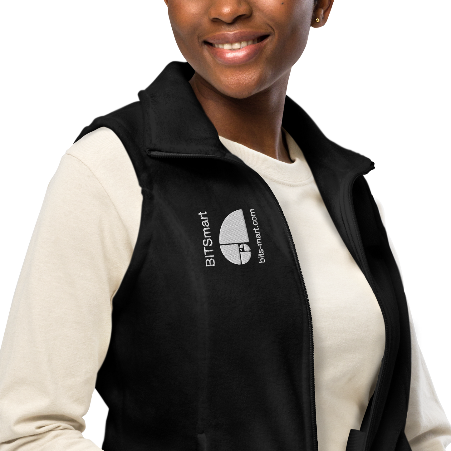 Women’s Columbia fleece vest — Black