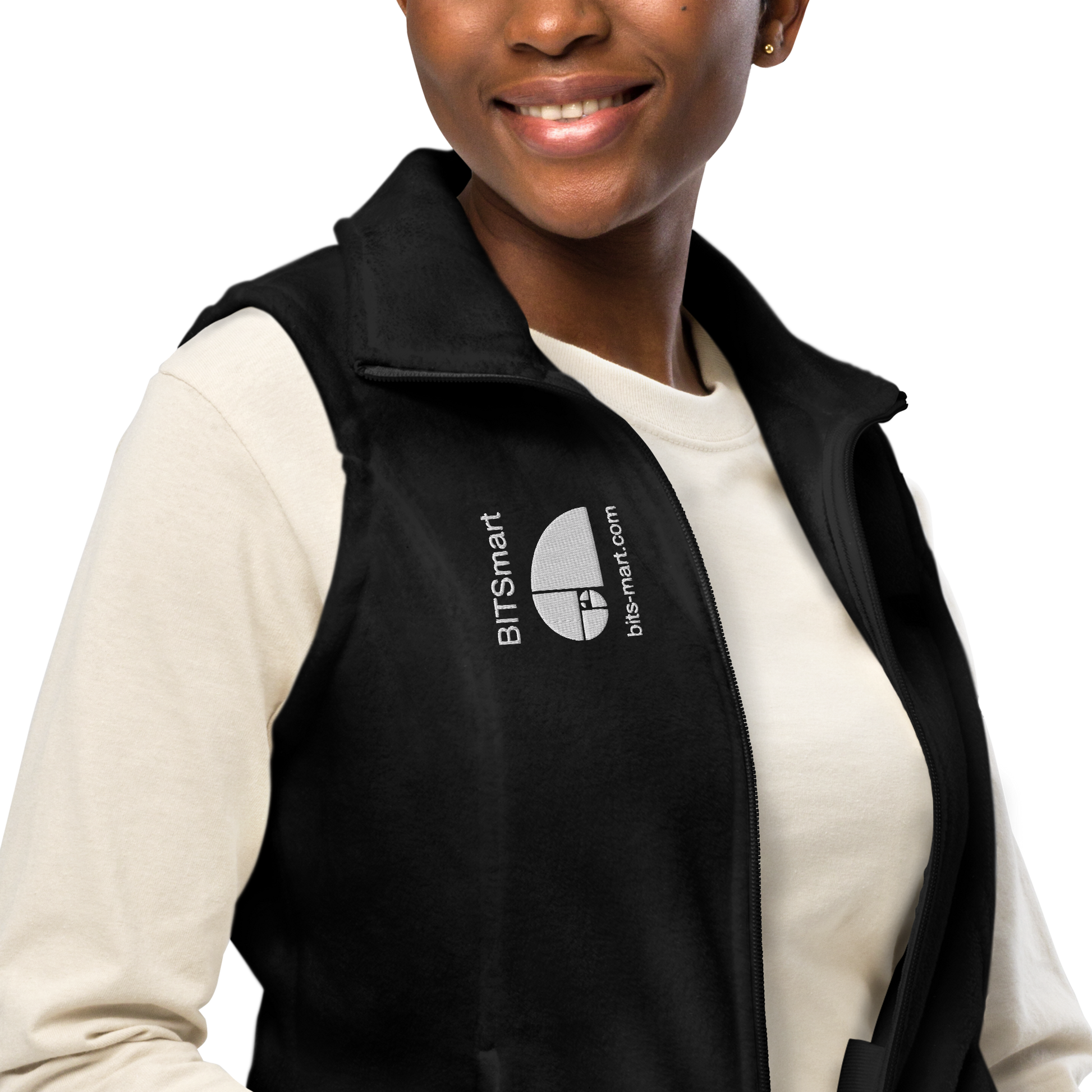 Women’s Columbia fleece vest — Black