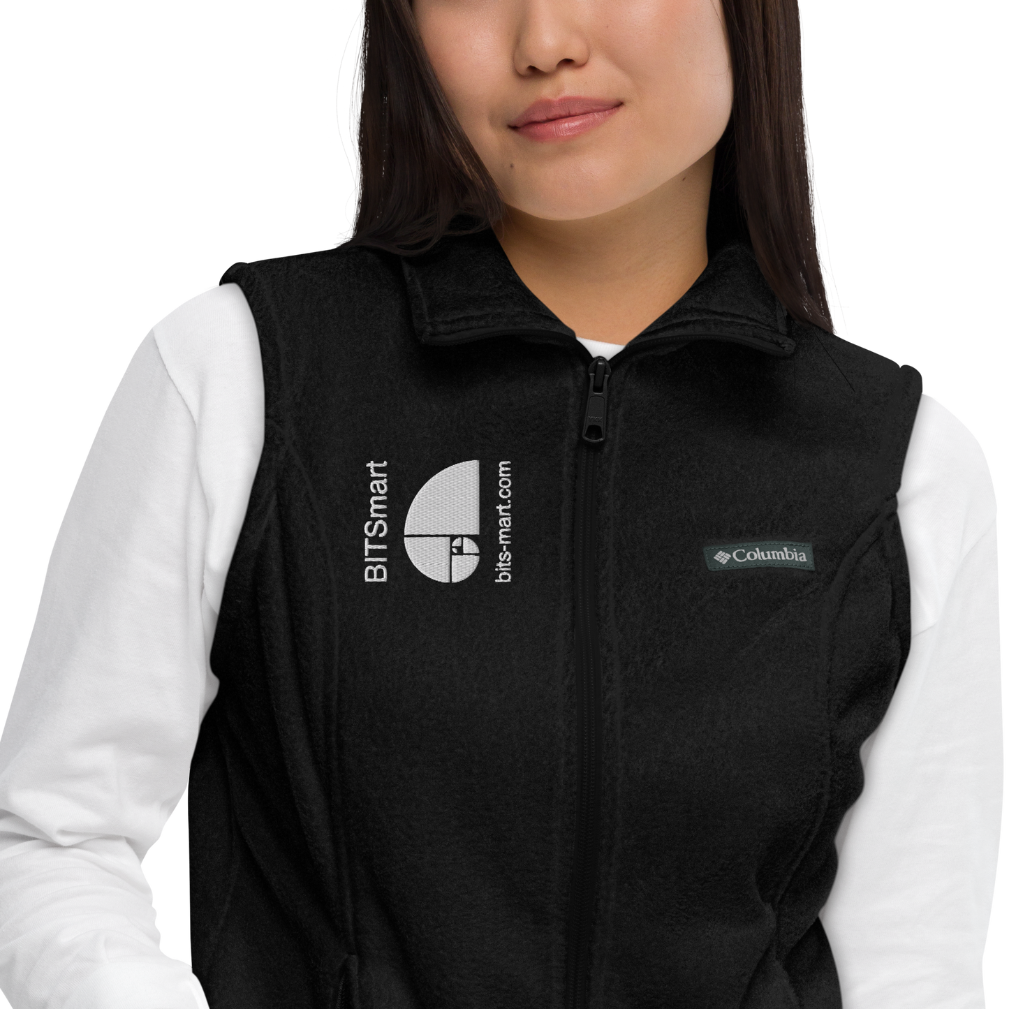 Women’s Columbia fleece vest — Black