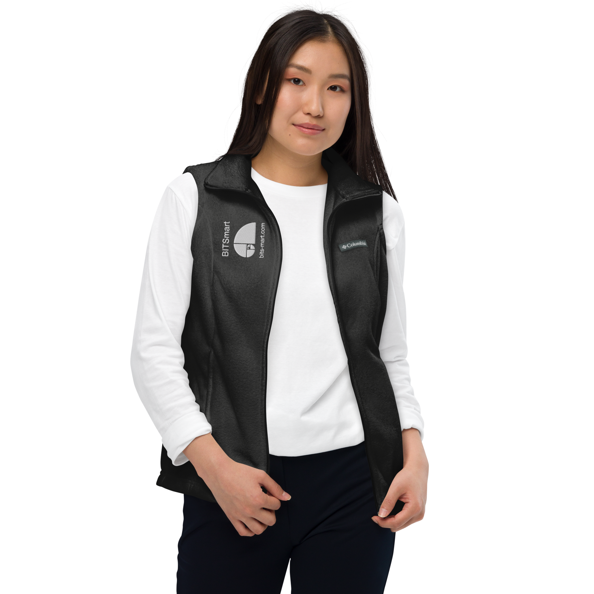 Women’s Columbia fleece vest — Grey