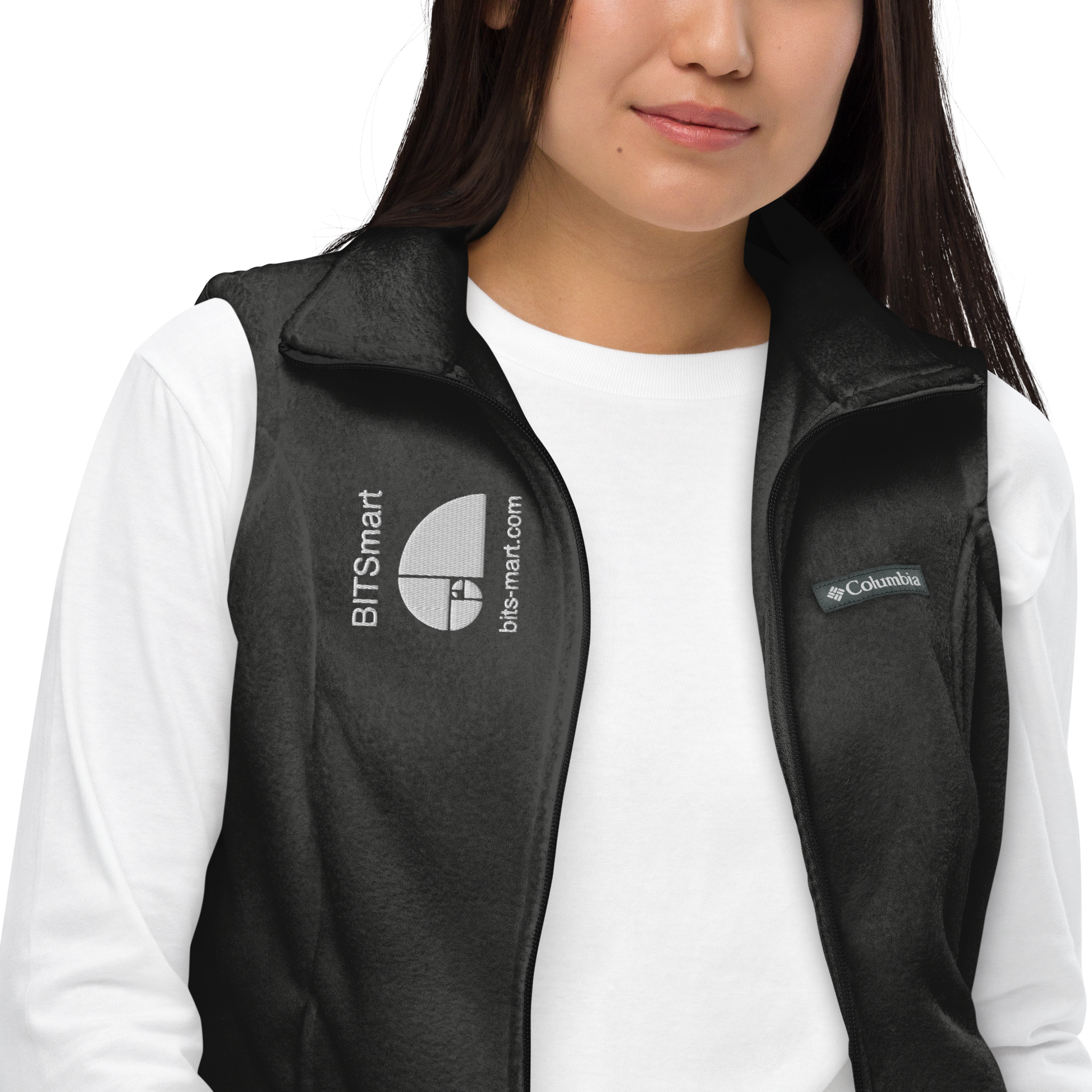 Women’s Columbia fleece vest — Grey