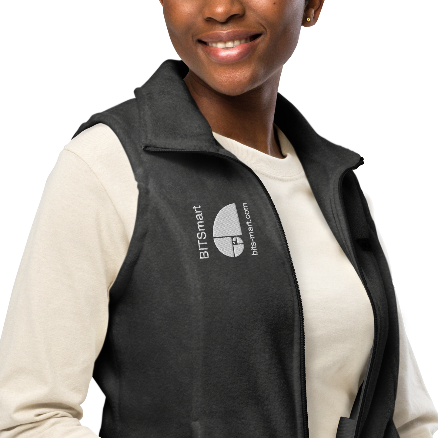 Women’s Columbia fleece vest — Grey