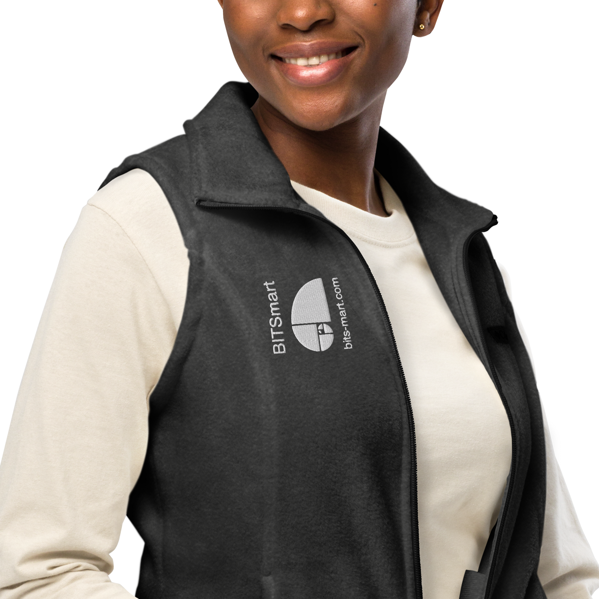 Women’s Columbia fleece vest — Grey
