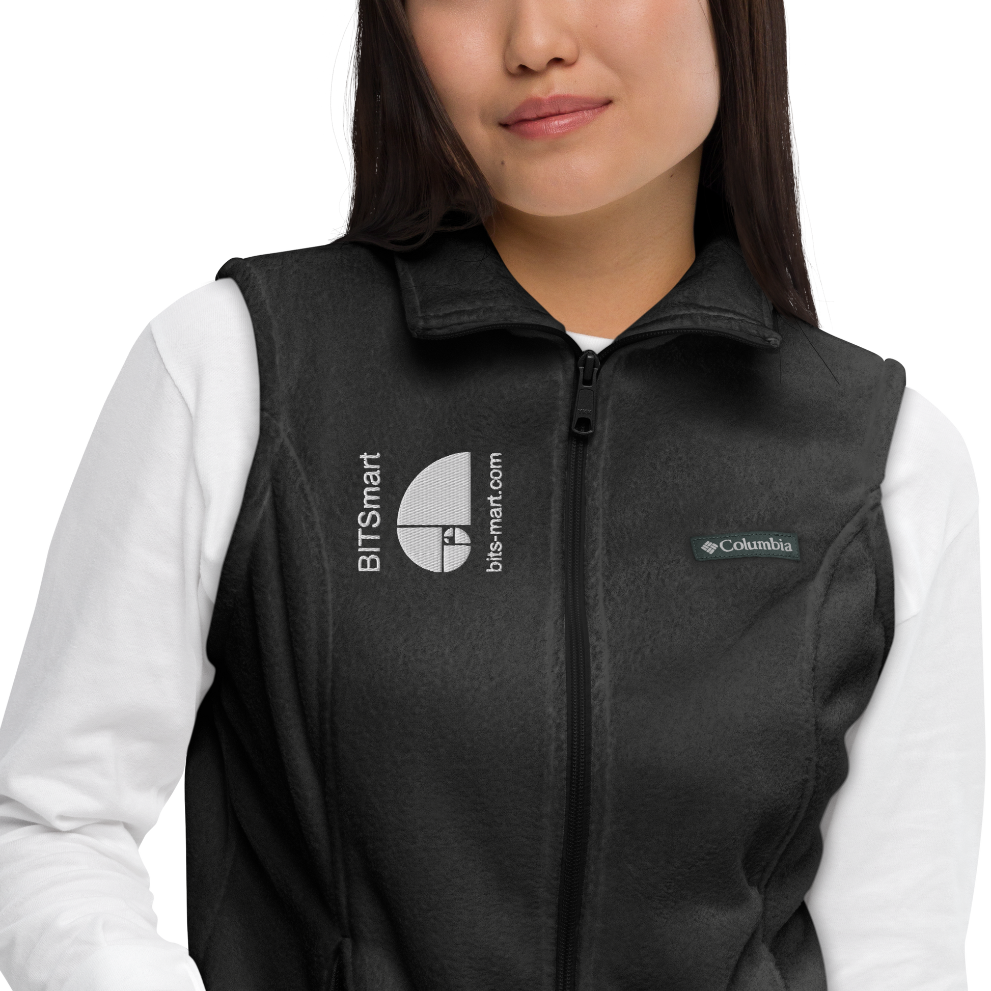 Women’s Columbia fleece vest — Grey