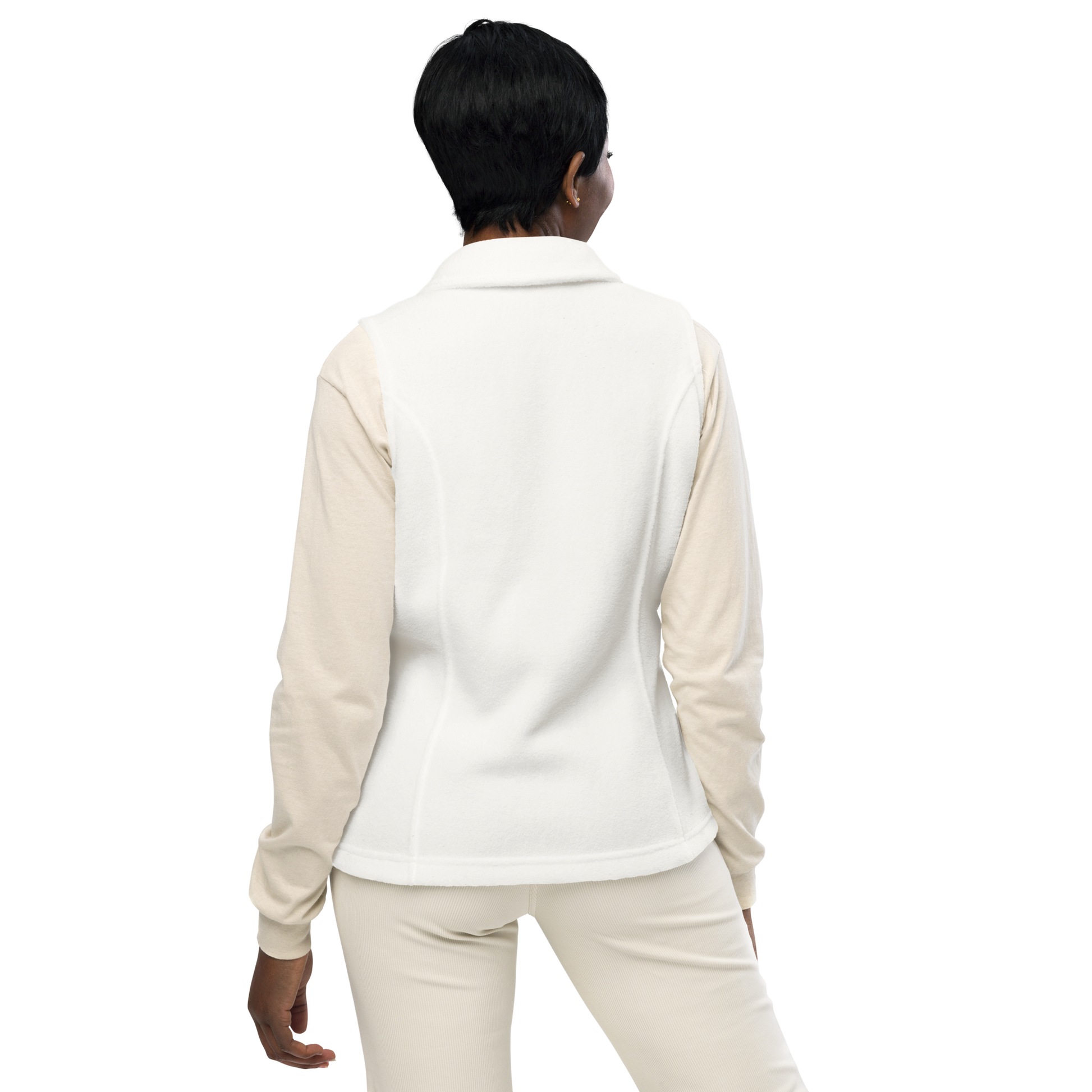 Women’s Columbia fleece vest — White